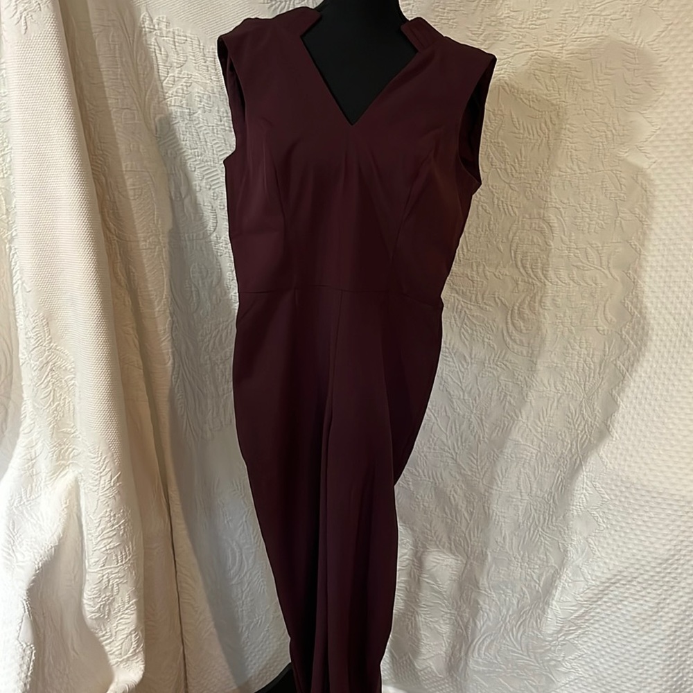 White House Black Market Outlet jumpsuit with pleated‎ collar, size 0, NWT